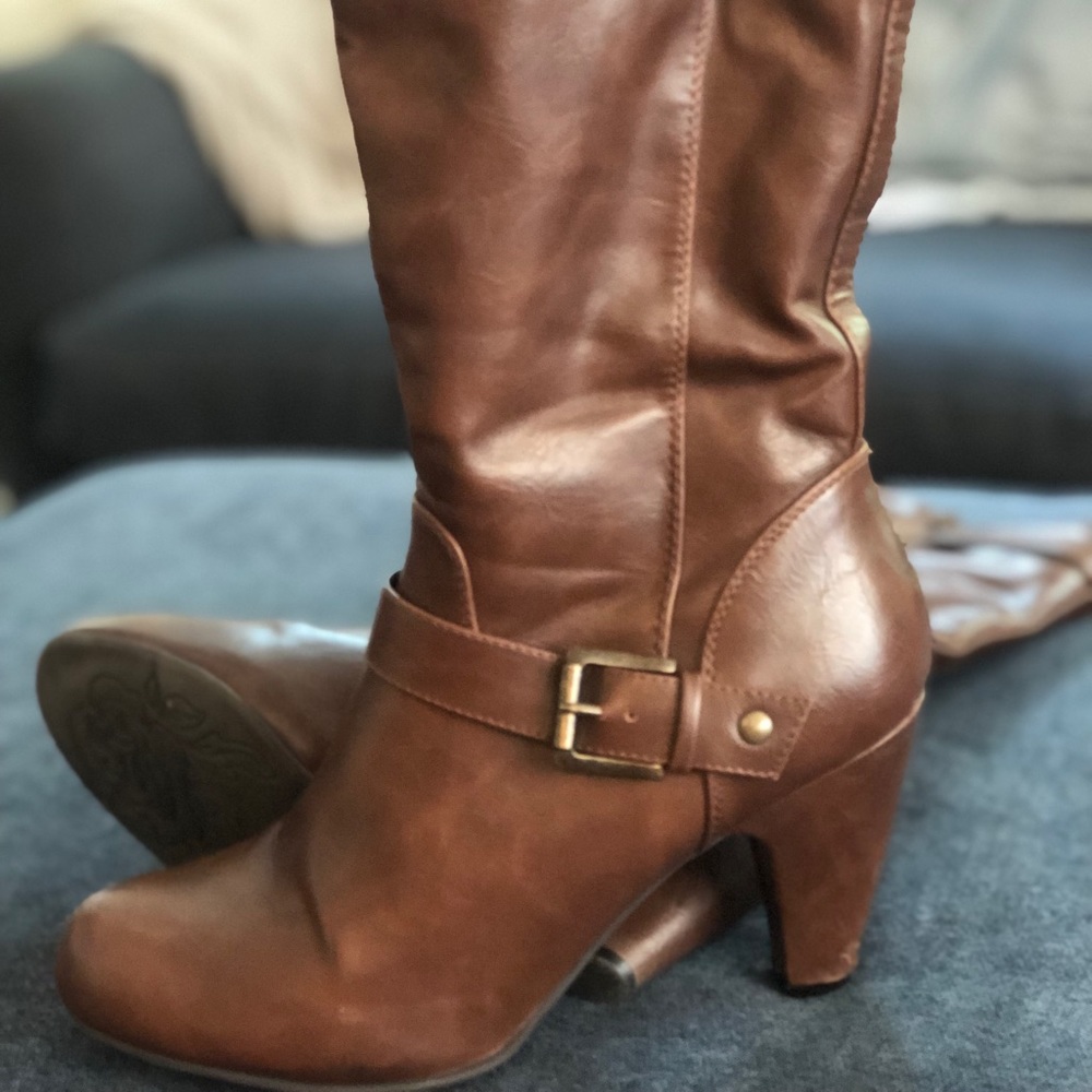 Nine West High Heeled Brown Boots